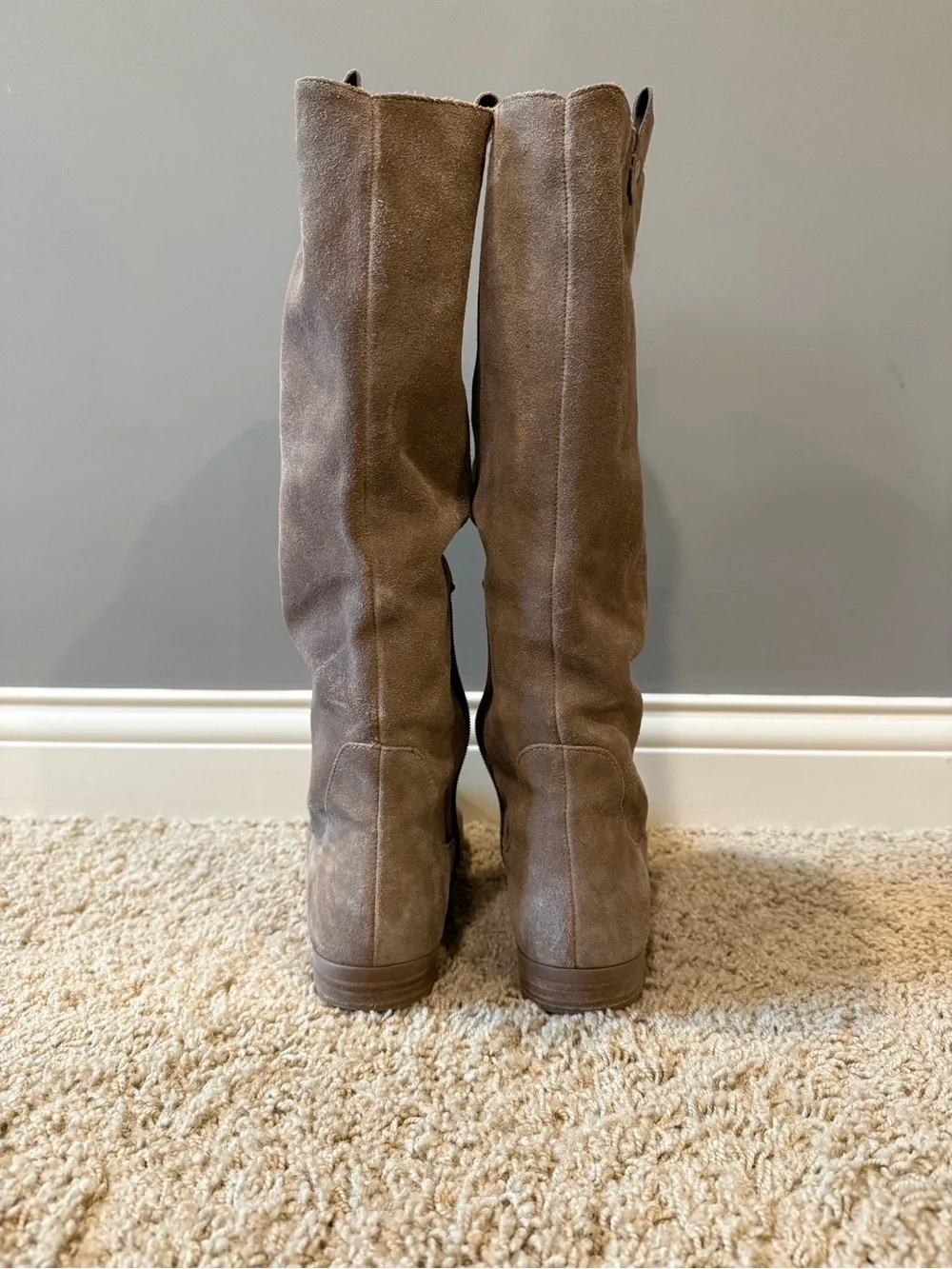 Sole Society Taupe Suede Over-the-Knee Boots
